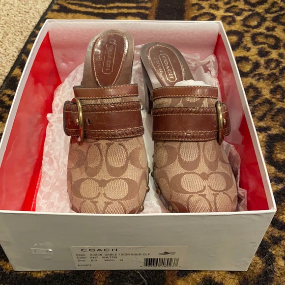 Coach- Brown Clogs - Picture 1 of 1
